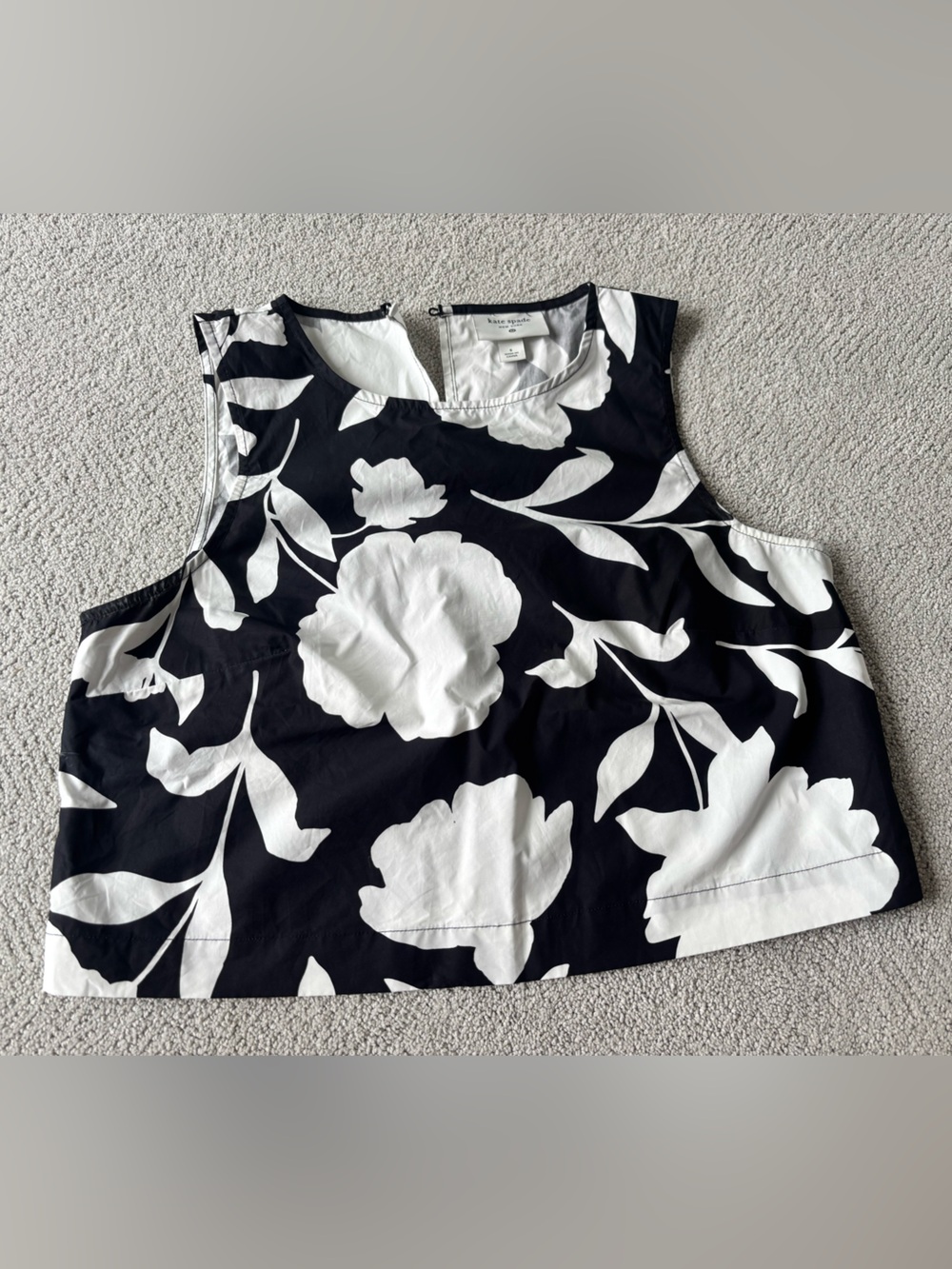 kate spade for Target Black and White Floral crop tank